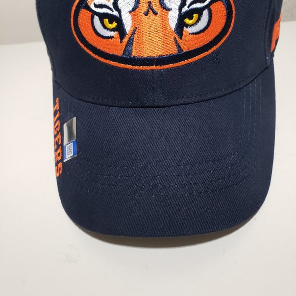 Auburn Tigers Hat Cap Strap Back Blue Russell Athletics Alt Eyes Logo NCAA - Picture 3 of 11